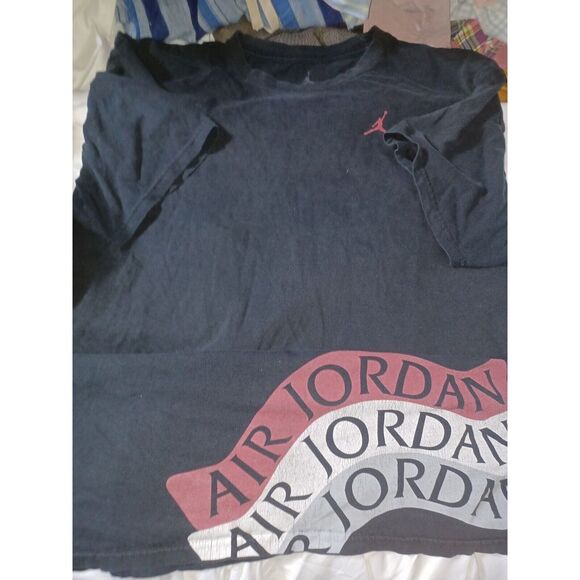 vintage‎ air jordan Interesting Print t shirt size xxl Cotton Black - Picture 1 of 3